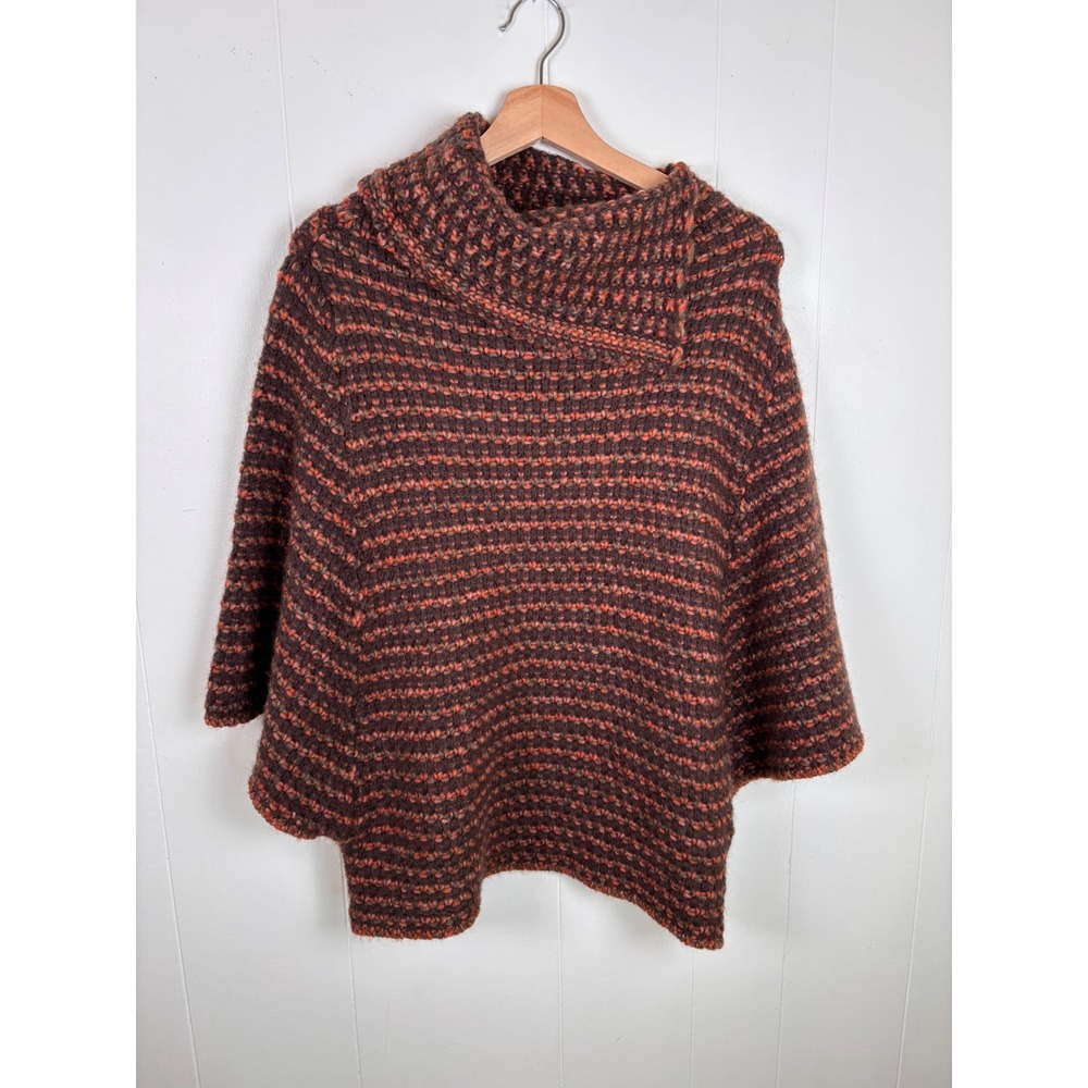 Renee's NYC‎ Mohair Alpaca Cowl Neck Poncho Sweater Knit Made in Italy One Size